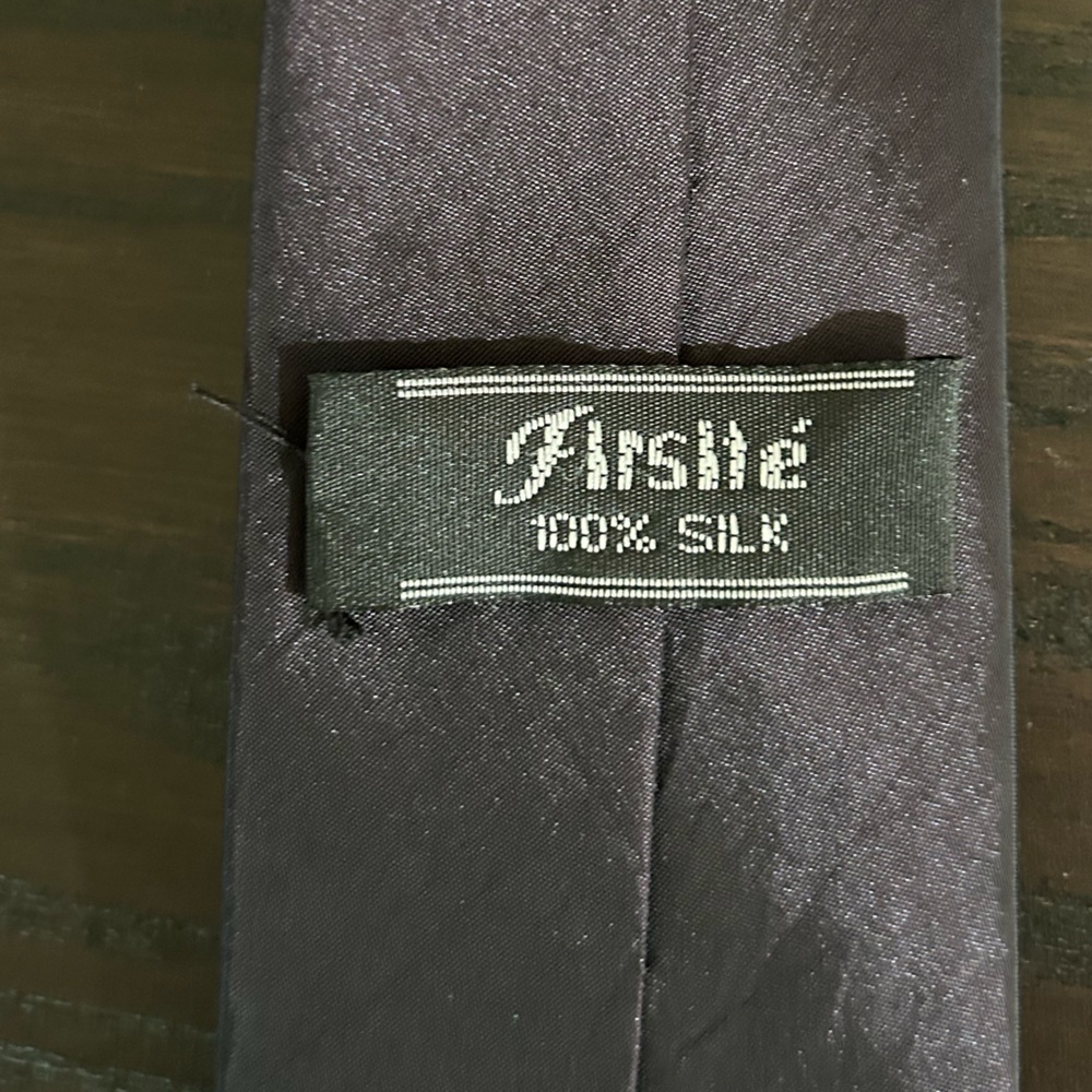 Firsité Midnight Purple Silk Tie - 3” Wide, Shimmering Multitone